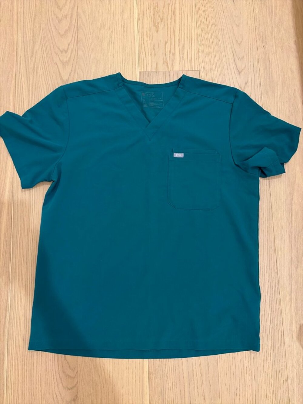 FIGS Technical Collection Scrub Top, Men's XL, Forest Green, Medical